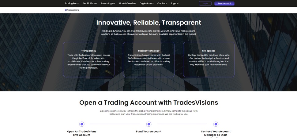 TradesVisions – sicherer Broker