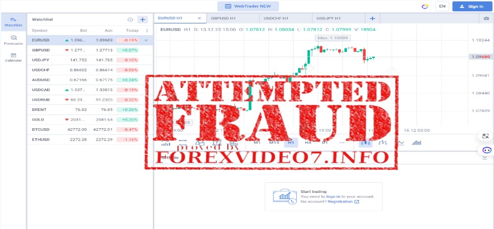 Web Account: Forex scam